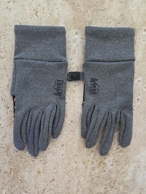 REI Kid's Dark Gray Fleece Touchscreen Gloves